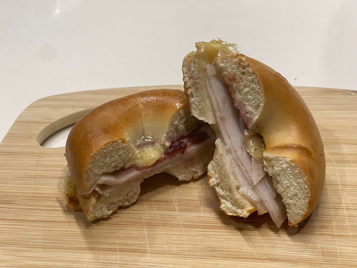 Turkey, Brie & Cranberry Bagel Melt