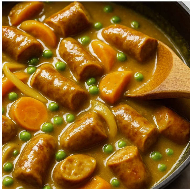 Curried Sausages and Rice