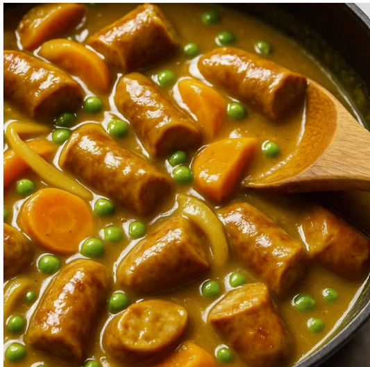 Curried Sausages and Rice