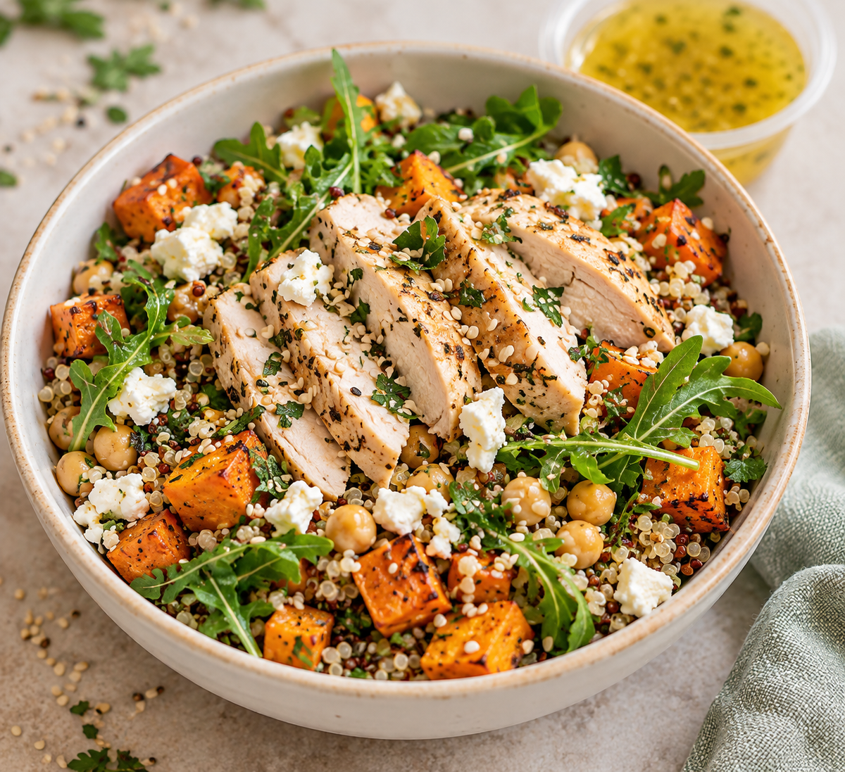 Greek Chicken and Quinoa Salad