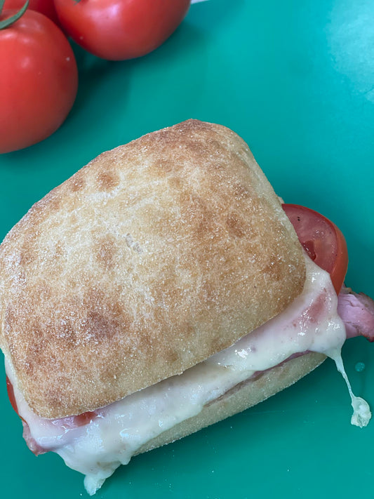 Ham, Cheese and Tomato Ciabatta Roll