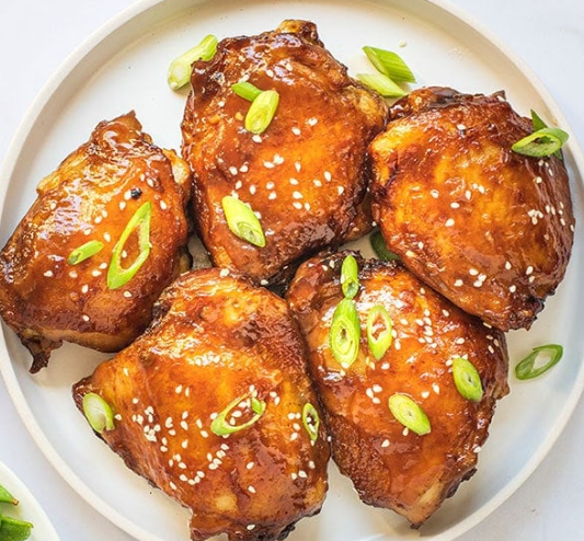 Honey–Soy Garlic Chicken Thighs with Veg Rice