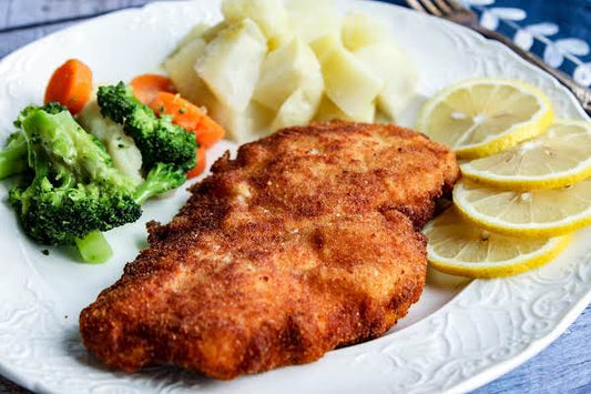 Chicken Schnitzel and Veggies