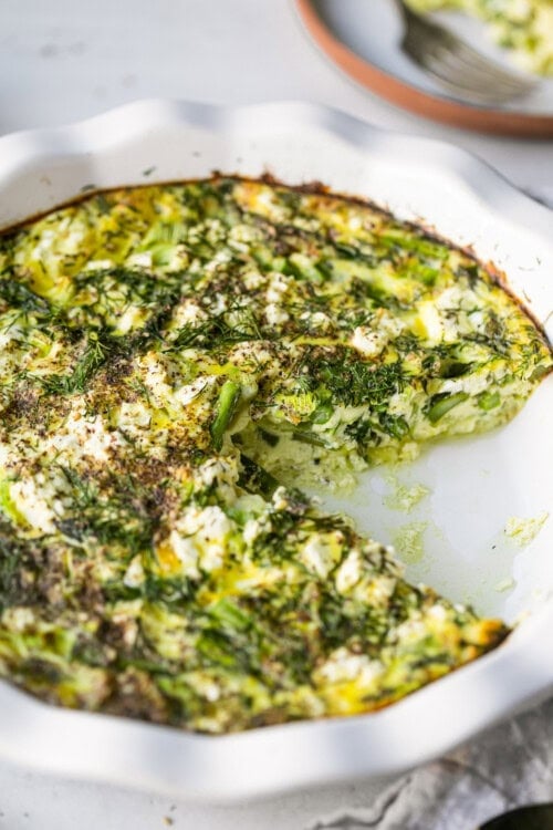 Crustless Spring Veg Quiche