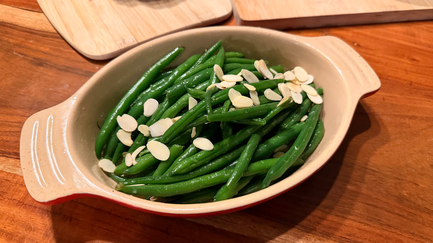 Green Beans with Garlic & Almonds – Christmas Side